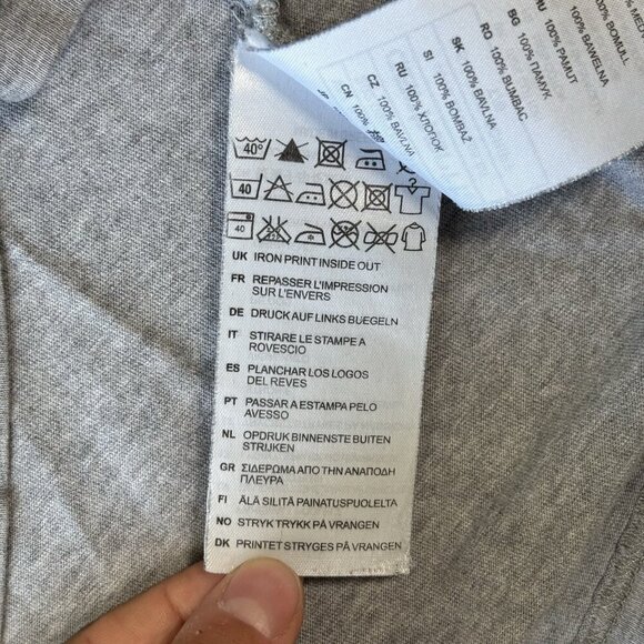 Vintage Carhartt Mens T-shirt Streetwear Center Spell Out Purple Gray Large Y2K - Picture 12 of 12